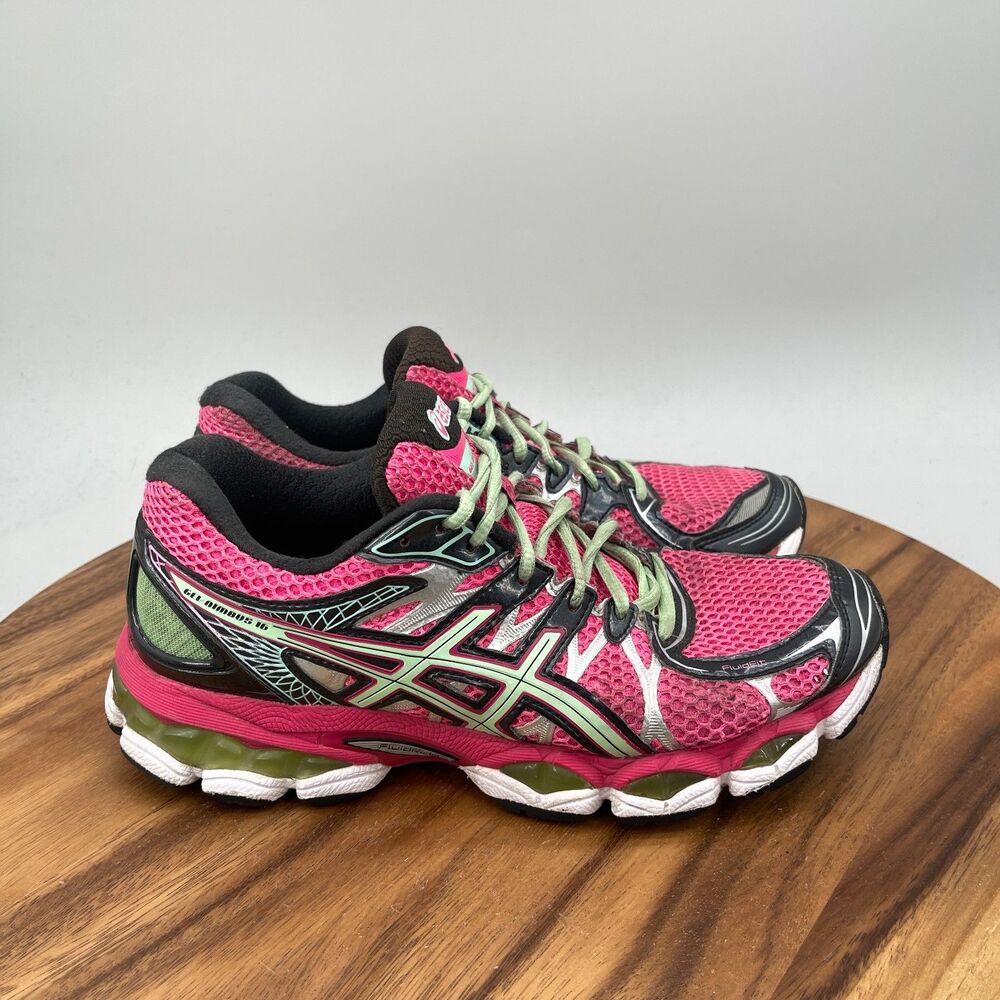 Asics Gel-Nimbus 16 Shoes Womens Size 7.5 Pink Running Comfort Walking Training